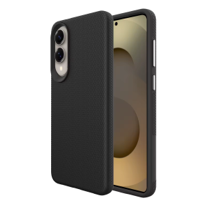 Triangle Shockproof Case With Anti Slip Grains for Samsung Galaxy S25 Edge – Black